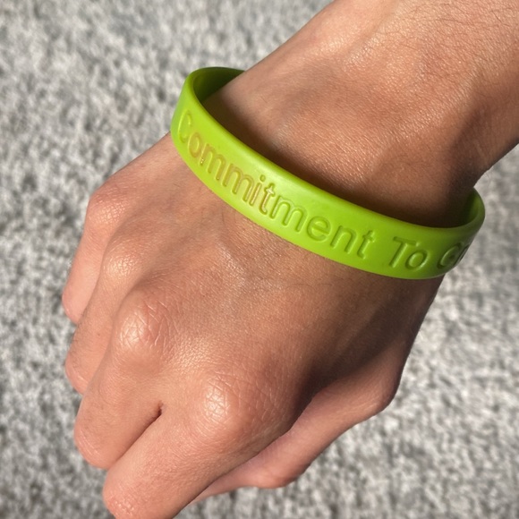 Bright green “Commitment to Graduate” silicone bracelet - Picture 2 of 15